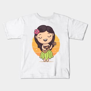 Hula Girl Kids T-Shirt